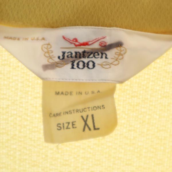 Jantzen ジャンセン 70s ヴィンテージ USA製 半袖 ポロシャツ XL イエロー メンズ