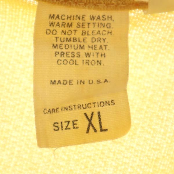 Jantzen ジャンセン 70s ヴィンテージ USA製 半袖 ポロシャツ XL イエロー メンズ