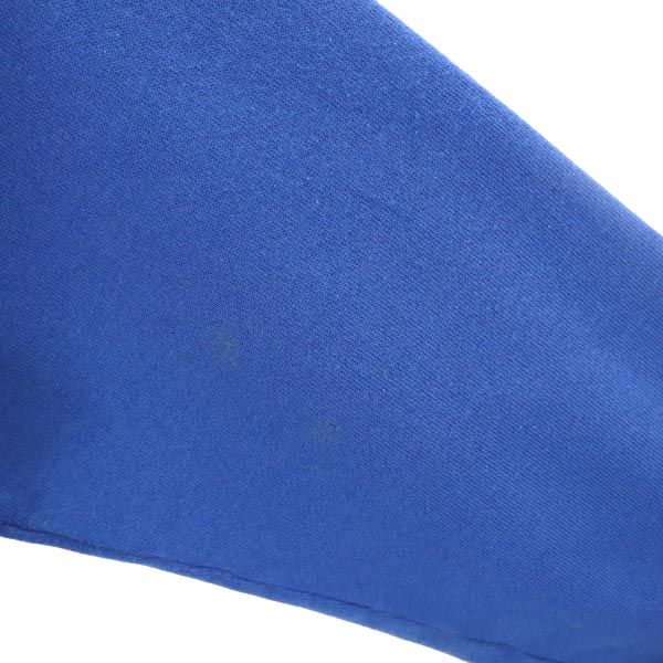 Hanes ヘインズ 80s USA製 プリント 長袖 トレーナー L 青 スウェット 裏起毛 メンズ