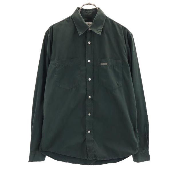 Calvin klein Jeans カルバンクラインジーンズ 90s オールド 長袖 シャツ S 緑系 メンズ