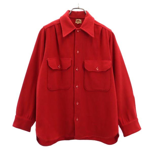 BRENT ブレント 40s ヴィンテージ 三角マチ 長袖 シャツ 15.5 レッド レディース