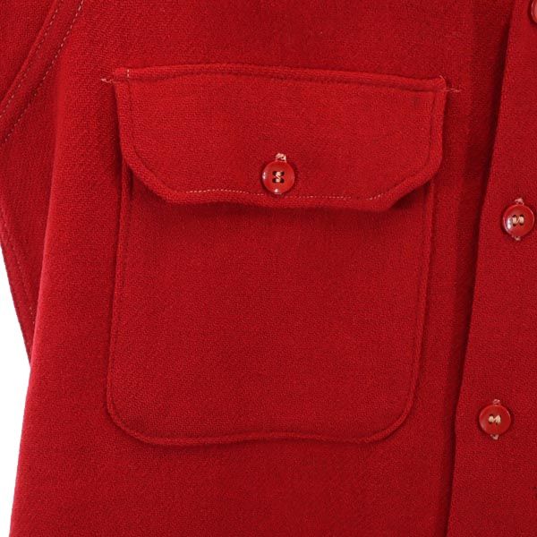 BRENT ブレント 40s ヴィンテージ 三角マチ 長袖 シャツ 15.5 レッド レディース