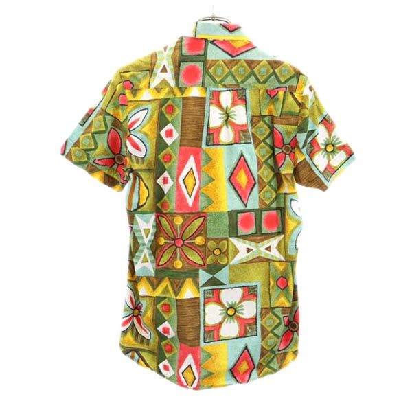 KENNINGTON ケニントン 70s ヴィンテージ 総柄 半袖 シャツ S メンズ