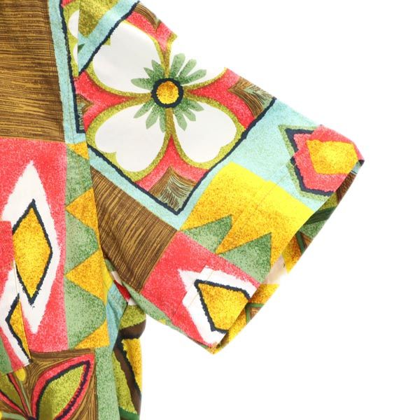 KENNINGTON ケニントン 70s ヴィンテージ 総柄 半袖 シャツ S メンズ