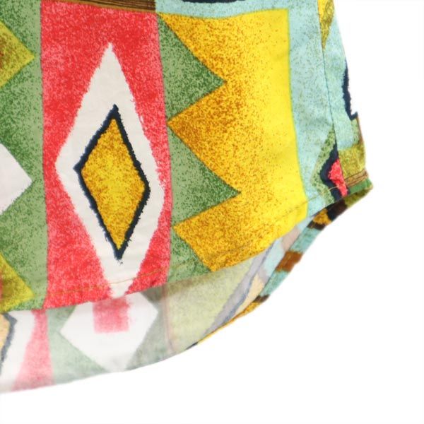 KENNINGTON ケニントン 70s ヴィンテージ 総柄 半袖 シャツ S メンズ