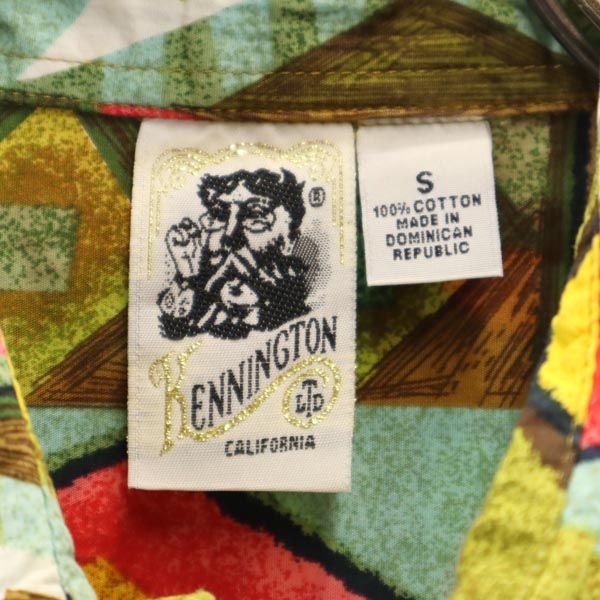 KENNINGTON ケニントン 70s ヴィンテージ 総柄 半袖 シャツ S メンズ