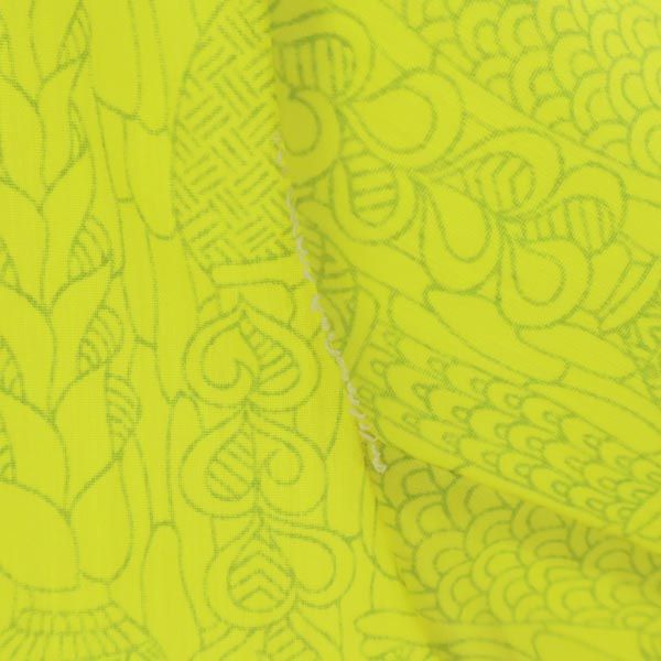 VINTAGE ヴィンテージ 70s 総柄 長袖 シャツ イエロー メンズ