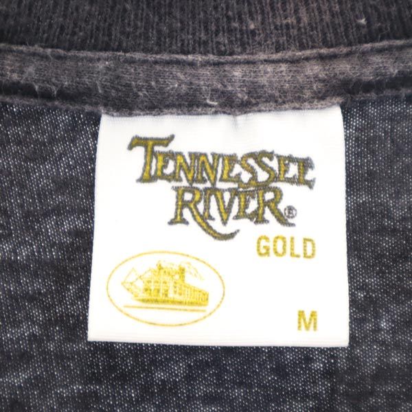 TENNESSEE RIVER テネシーリバー 90s オールド USA製 ライオン柄 プリント 半袖 Tシャツ M ブラック系 メンズ