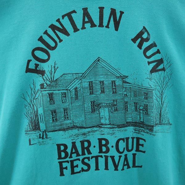 Hanes ヘインズ 80s ヴィンテージ USA製 プリント 半袖 Tシャツ XL グリーン系 メンズ