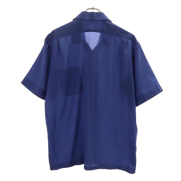 D'Avila 70s ヴィンテージ USA製 半袖 シャツ L ネイビー メンズ
