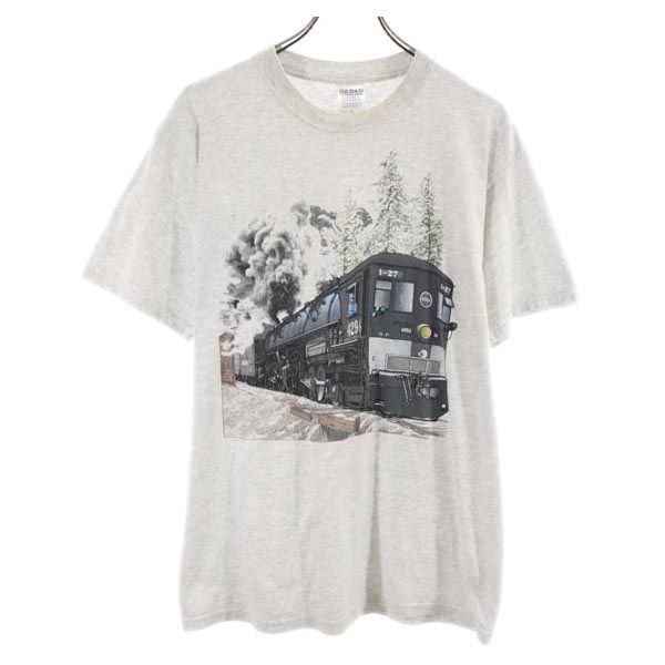 GILDAN ギルダン プリント 半袖 Tシャツ M グレー系 メンズ