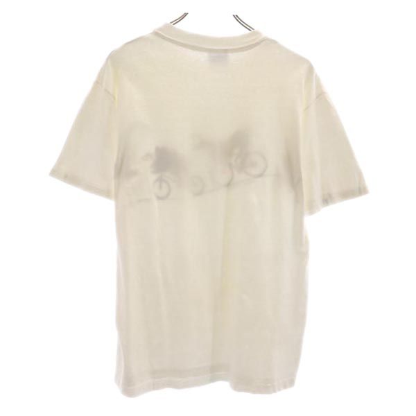 Hanes ヘインズ 80s ヴィンテージ USA製 プリント 半袖 Tシャツ L ホワイト系 メンズ