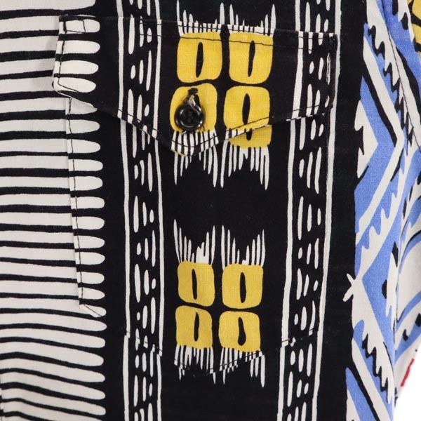 Wrangler ラングラー 90s オールド USA製 総柄 長袖 ボタンダウンシャツ 15 1/2-33 ウエスタン風 メンズ