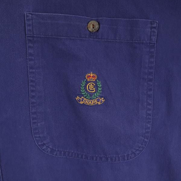 チャップスラルフローレン 80s ヴィンテージ 長袖 ボタンダウンシャツ L ネイビー CHAPS RALPH LAUREN メンズ