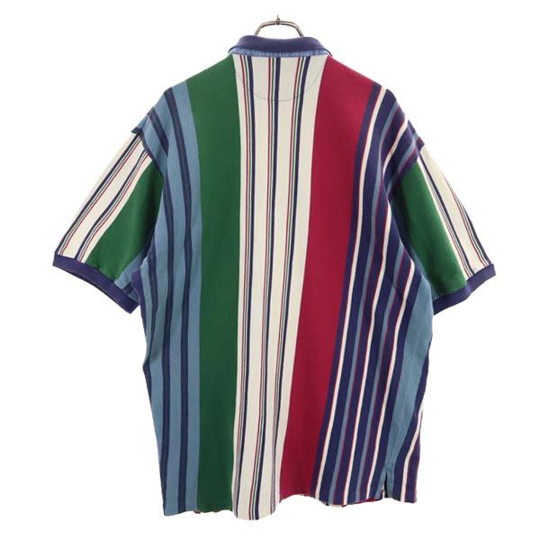チャップスラルフローレン 80s ヴィンテージ ストライプ 半袖 ポロシャツ XL CHAPS RALPH LAUREN メンズ