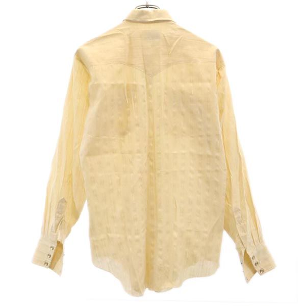 エイチバーシー 70s ヴィンテージ ラメ ストライプ 長袖 ウエスタンシャツ 15 1/2-35 ベージュ系 H BAR C メンズ