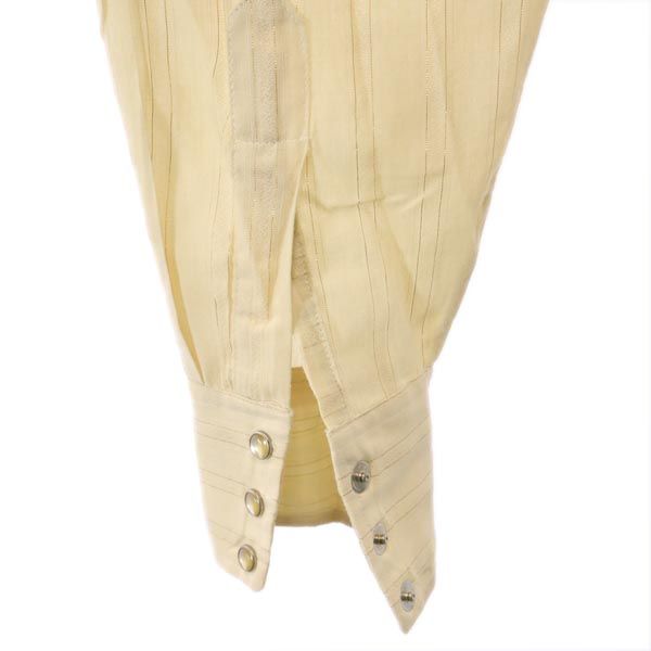 エイチバーシー 70s ヴィンテージ ラメ ストライプ 長袖 ウエスタンシャツ 15 1/2-35 ベージュ系 H BAR C メンズ