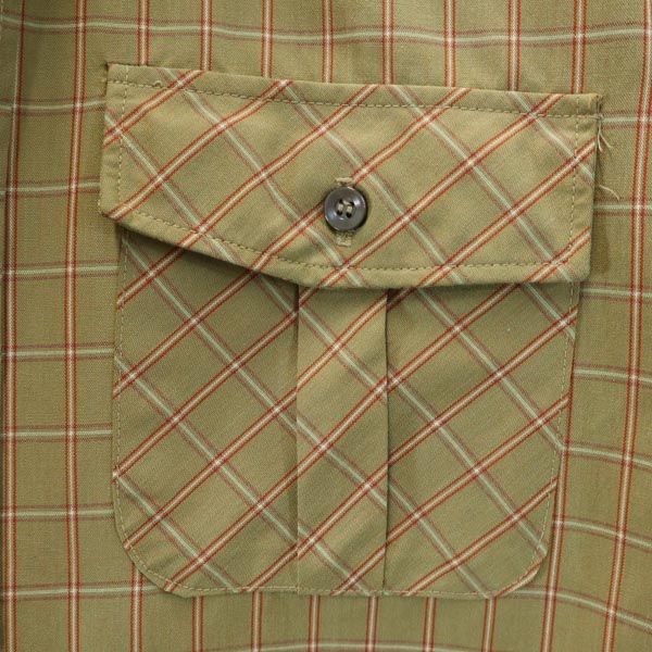 Eddie Bauer エディーバウアー 80s ヴィンテージ 長袖 ミリタリーシャツ カーキ系 メンズ