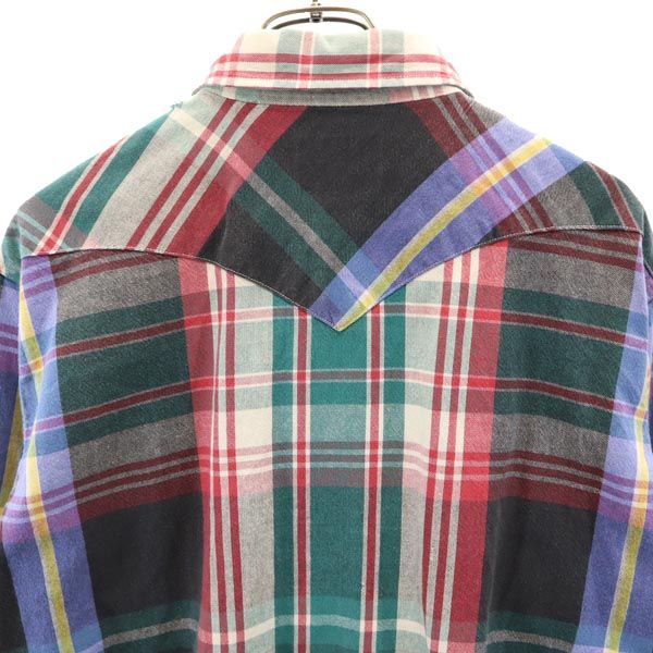 Wrangler ラングラー 90s オールド チェック柄 長袖 ウエスタンシャツ F メンズ