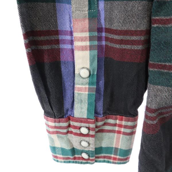 Wrangler ラングラー 90s オールド チェック柄 長袖 ウエスタンシャツ F メンズ