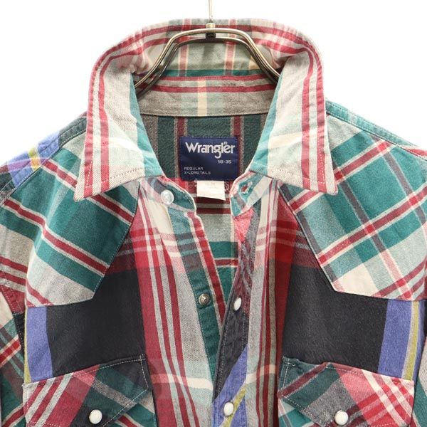 Wrangler ラングラー 90s オールド チェック柄 長袖 ウエスタンシャツ F メンズ