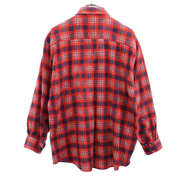 WILDERNESS ウィルダネス 90s オールド チェック柄 長袖 シャツ L レッド系 メンズ