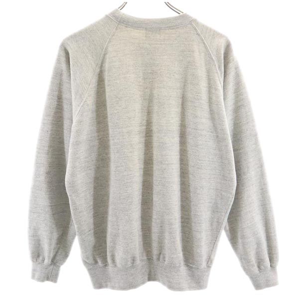 Champion チャンピオン 80s ヴィンテージ 日本製 プリント 長袖 トレーナー L 杢グレー スウェット メンズ