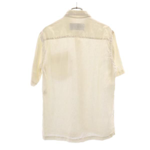 カルバンクラインジーンズ 半袖 リネンシャツ L アイボリー Calvin klein Jeans メンズ