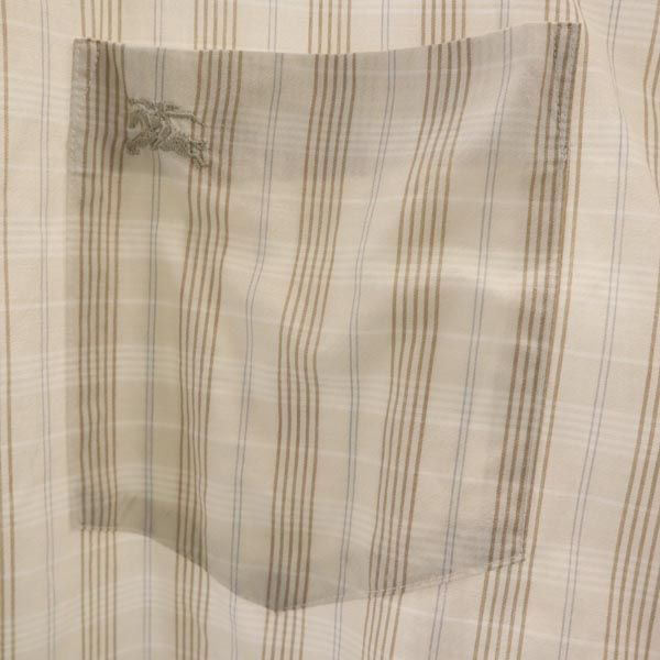 BURBERRY バーバリー 三陽商会 日本製 チェック 長袖 ボタンダウンシャツ M ベージュ系 メンズ