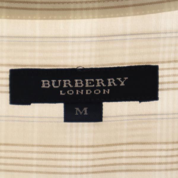 BURBERRY バーバリー 三陽商会 日本製 チェック 長袖 ボタンダウンシャツ M ベージュ系 メンズ