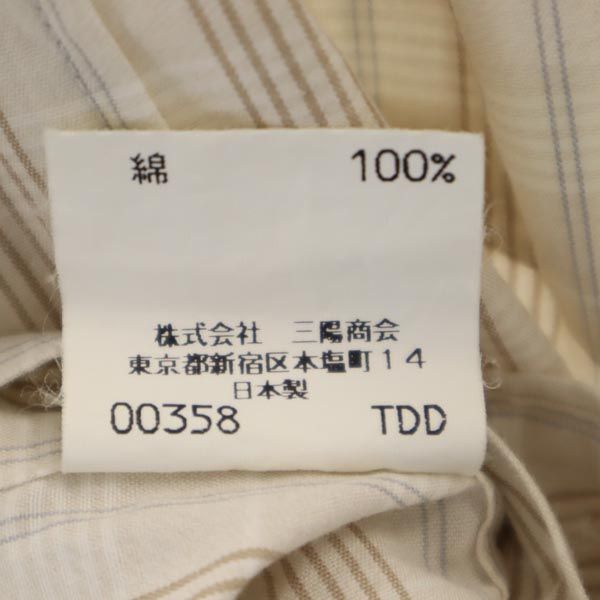 BURBERRY バーバリー 三陽商会 日本製 チェック 長袖 ボタンダウンシャツ M ベージュ系 メンズ