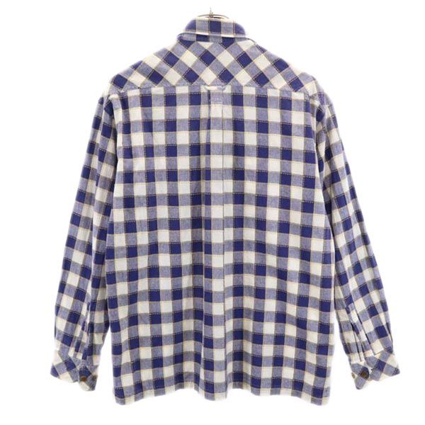 サンタフェ 日本製 長袖 ボタンダウンシャツ 3 ブルー系 santa fe メンズ