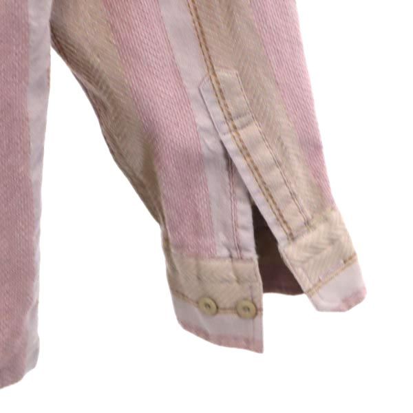 Pierre Cardin ピエールカルダン ウール 総柄 長袖 シャツ M パープル系 メンズ