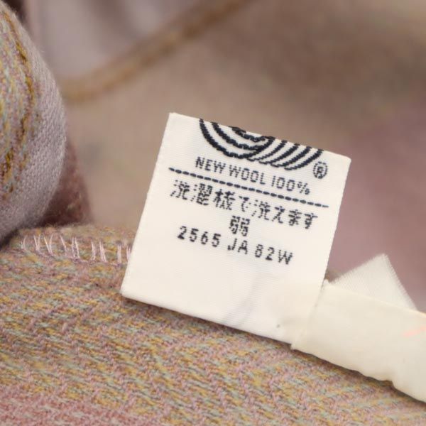 Pierre Cardin ピエールカルダン ウール 総柄 長袖 シャツ M パープル系 メンズ