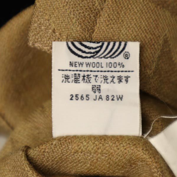 Pierre Cardin ピエールカルダン ウール 千鳥格子 長袖 シャツ L ブラウン系 メンズ