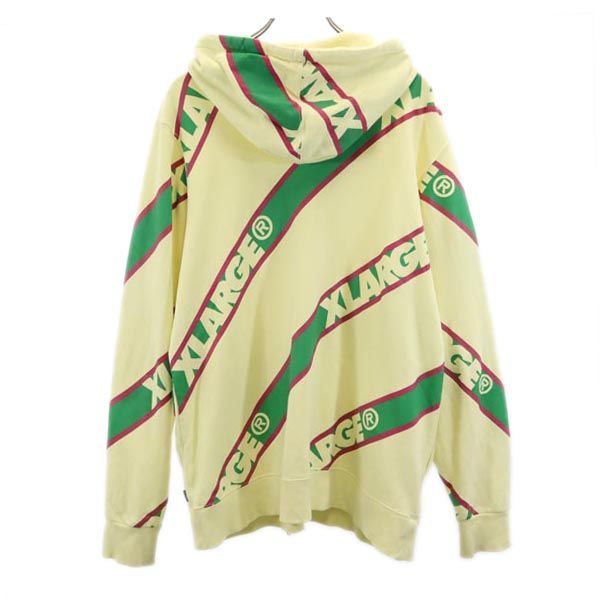 XLARGE エクストララージ 長袖 スウェット ジップパーカー L イエロー メンズ