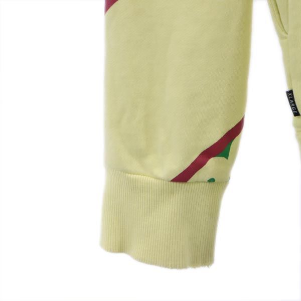 XLARGE エクストララージ 長袖 スウェット ジップパーカー L イエロー メンズ