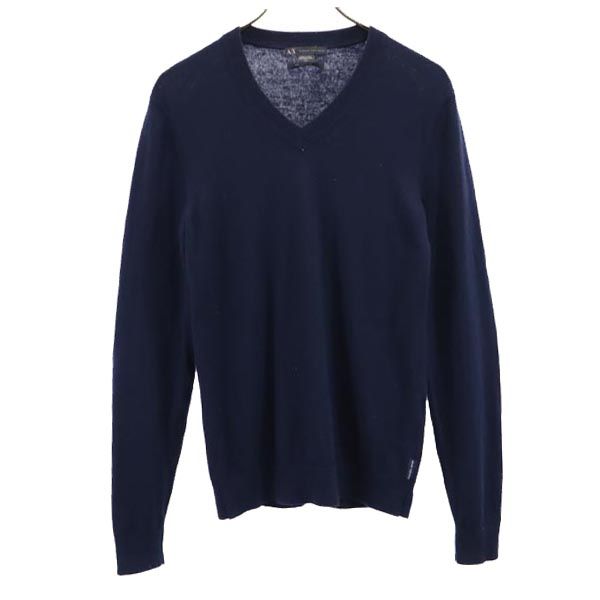 ARMANI EXCHANGE アルマーニエクスチェンジ ウール 長袖 Vネック セーター S ネイビー ニット メンズ