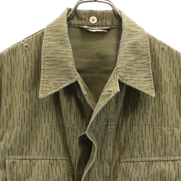 EAST GERMANY ARMY 東ドイツ軍 総柄 ミリタリージャケット カーキ メンズ