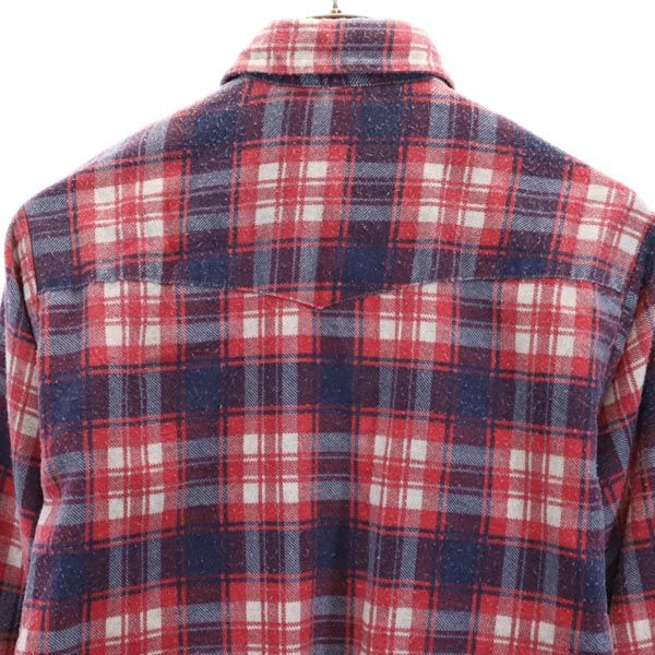 DEECEE BRAND ディーシーブランド 80s ヴィンテージ USA製 チェック 長袖 ウエスタンシャツ 14 1/2 ネイビー系 メンズ