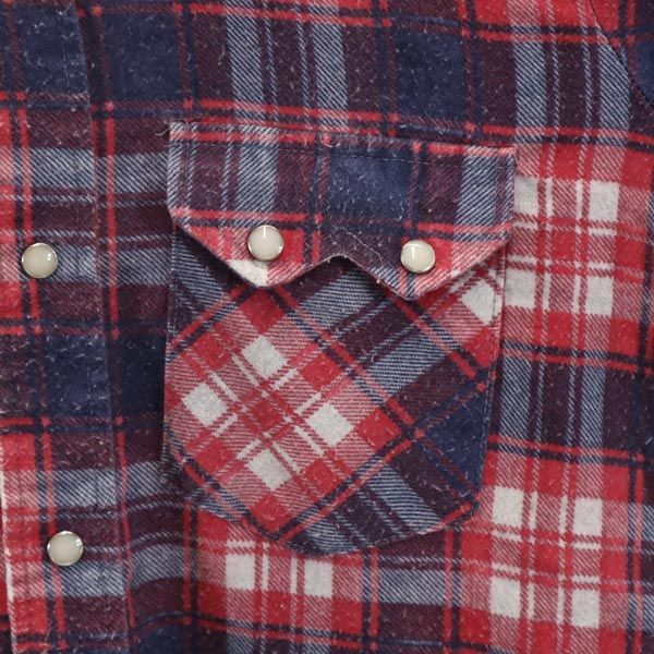 DEECEE BRAND ディーシーブランド 80s ヴィンテージ USA製 チェック 長袖 ウエスタンシャツ 14 1/2 ネイビー系 メンズ