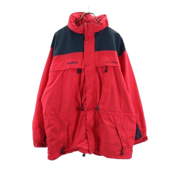Columbia コロンビア アウトドア オールド ナイロンジャケット LL レッド×ブラック メンズ