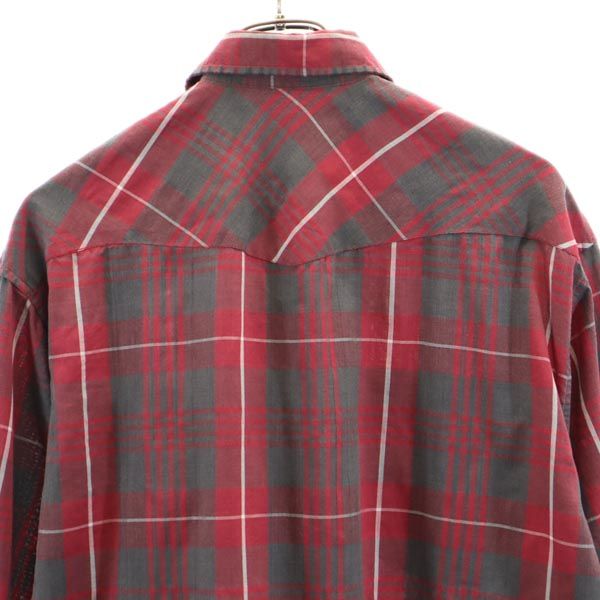 BIG COUNTRY ビッグカントリー 80s チェック 長袖 ウエスタンシャツ M レッド系 メンズ