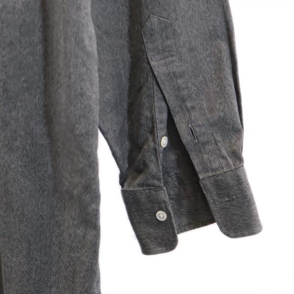 Burberrys バーバリーズ 90s オールド 三陽商会 日本製 ヘリンボーン柄 長袖 シャツ 39-80 ブラック系 メンズ