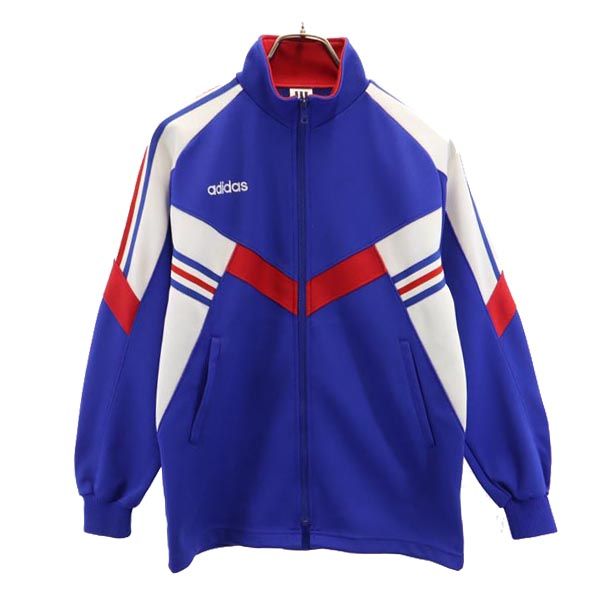 adidas アディダス 80s 90s デサント製 トラックジャケット 160 ブルー ジャージ キッズ