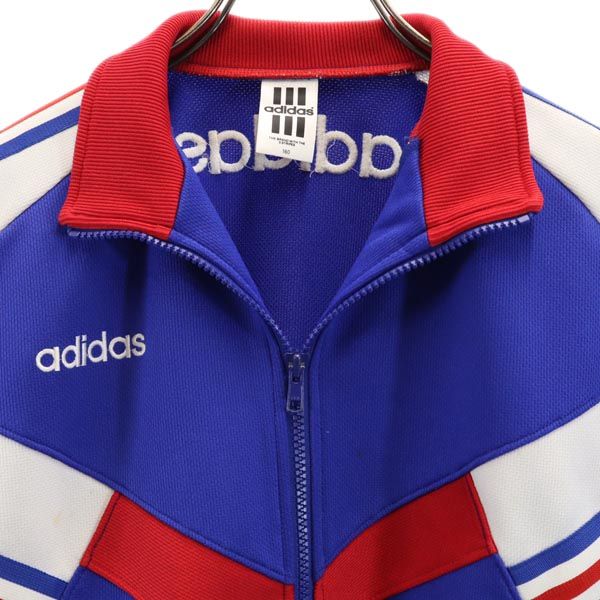 adidas アディダス 80s 90s デサント製 トラックジャケット 160 ブルー ジャージ キッズ