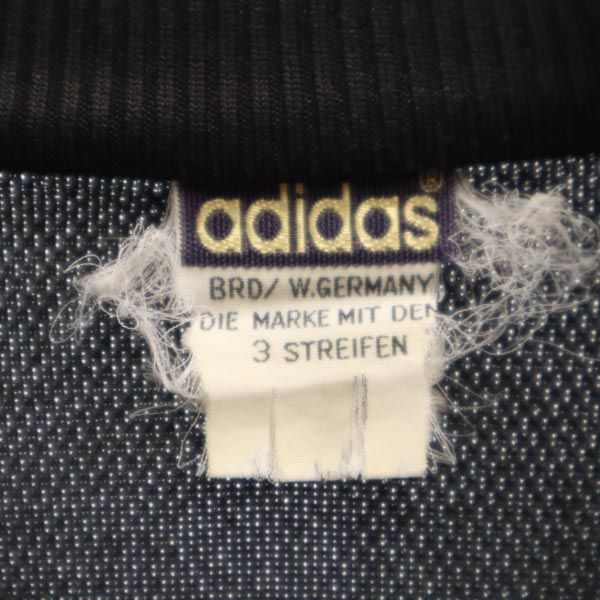 アディダス 70s ヴィンテージ デサント製 西ドイツタグ トレフォイルロゴ 3ライン トラックジャケット L ブラック adidas ジャージ メンズ