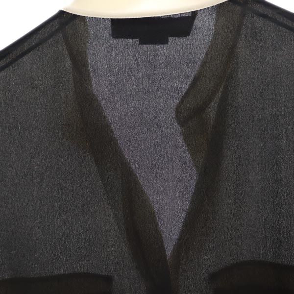 Stella McCartney ステラマッカートニー シルク 長袖 スキッパーカラー ブラウス 36 黒系 レディース