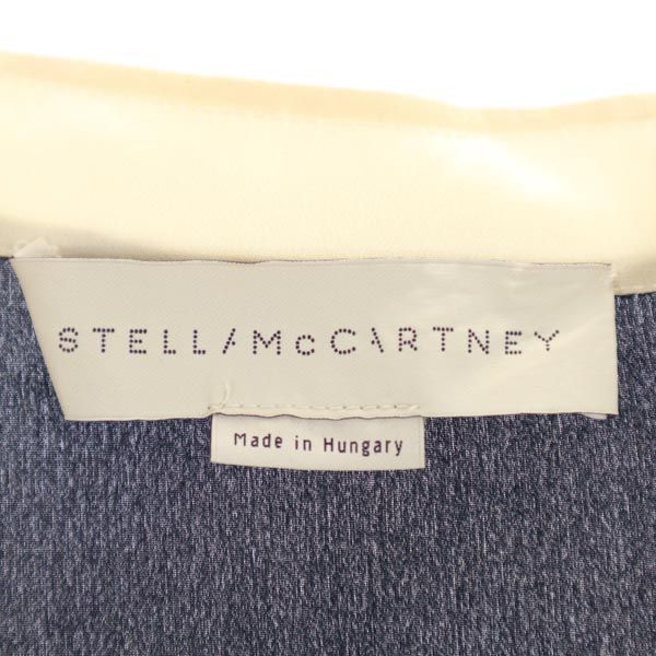 Stella McCartney ステラマッカートニー シルク 長袖 スキッパーカラー ブラウス 36 黒系 レディース