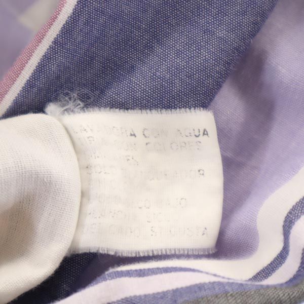 Authentic Western Youngbloods 80s ヴィンテージ ストライプ 長袖 ウエスタンシャツ L パープル系 メンズ